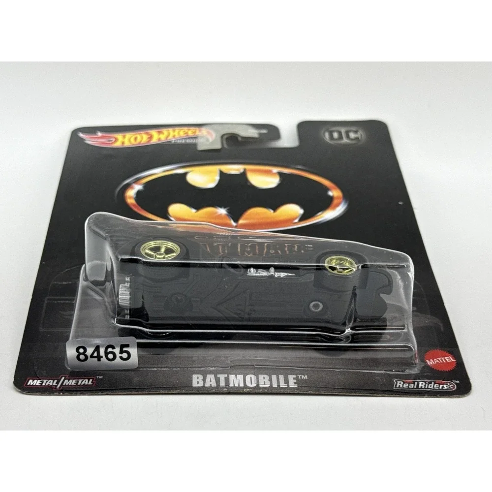 Hot Wheels Premium Batman Batmobile Die Cast Car Black Metal Real Riders Style